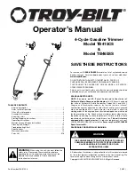 Preview for 1 page of Troy-Bilt Pony TB465SS Operator'S Manual