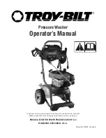 Troy-Bilt Pressure Washer Operator'S Manual preview