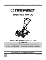 Предварительный просмотр 1 страницы Troy-Bilt Pro-Line CRT Operator'S Manual