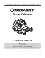 Preview for 1 page of Troy-Bilt RZT MUSTANG ZT50 Operator'S Manual