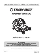 Предварительный просмотр 1 страницы Troy-Bilt RZT Series Tractor - Colt ZT42 Operator'S Manual