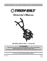 Troy-Bilt Series 200 World Rear Wheel Tiller Operator'S Manual preview