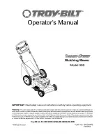 Предварительный просмотр 1 страницы Troy-Bilt Smart Speed 566 Operator'S Manual