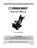 Troy-Bilt Snow Tracker 2690 Operating Manual preview