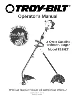 Предварительный просмотр 1 страницы Troy-Bilt SpringAssist TB25ET Operator'S Manual