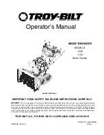 Troy-Bilt Storm Tracker 1028 Operator'S Manual preview