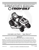 Preview for 1 page of Troy-Bilt Super Bronco Operator'S Manual