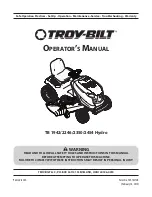 Предварительный просмотр 1 страницы Troy-Bilt TB 1942 hydro Operator'S Manual