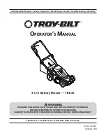 Troy-Bilt TB E25 Operator'S Manual preview
