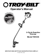 Troy-Bilt TB10CS Operator'S Manual предпросмотр