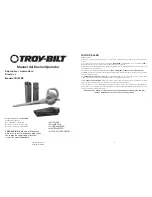 Preview for 8 page of Troy-Bilt TB120BV Operator'S Manual