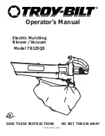 Preview for 1 page of Troy-Bilt TB125QS Operator'S Manual