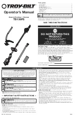 Preview for 1 page of Troy-Bilt TB138PS Operator'S Manual