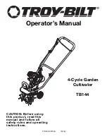 Troy-Bilt TB144 Operator'S Manual предпросмотр