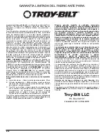 Preview for 56 page of Troy-Bilt TB20DC Operator'S Manual