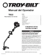 Предварительный просмотр 21 страницы Troy-Bilt TB22 Operator'S Manual