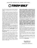 Preview for 96 page of Troy-Bilt TB245CS Operator'S Manual