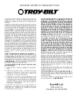 Preview for 36 page of Troy-Bilt TB250B Operator'S Manual