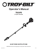 Troy-Bilt TB25PS Operator'S Manual preview