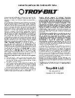 Preview for 52 page of Troy-Bilt TB26CO Operator'S Manual