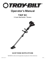 Troy-Bilt TB27 BC Operator'S Manual предпросмотр