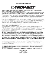 Preview for 48 page of Troy-Bilt TB272 BC Operator'S Manual