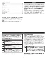 Preview for 2 page of Troy-Bilt TB272V Operator'S Manual