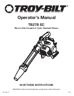 Troy-Bilt TB27B EC Operator'S Manual предпросмотр