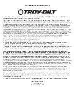 Preview for 32 page of Troy-Bilt TB27BH Operator'S Manual