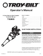 Troy-Bilt TB2MB Operator'S Manual preview