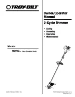 Troy-Bilt TB3000 Owner'S/Operator'S Manual preview