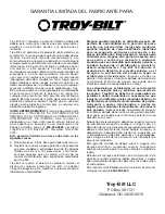 Предварительный просмотр 64 страницы Troy-Bilt TB3516 Operator'S Manual