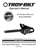 Предварительный просмотр 1 страницы Troy-Bilt TB4018CC Operator'S Manual