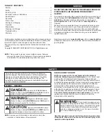 Preview for 2 page of Troy-Bilt TB4214 Operator'S Manual
