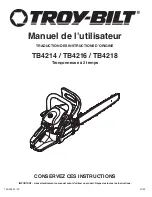 Preview for 31 page of Troy-Bilt TB4214 Operator'S Manual