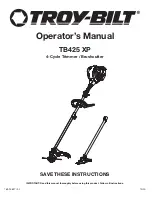 Troy-Bilt TB425 XP Operator'S Manual preview