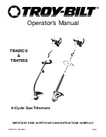 Предварительный просмотр 1 страницы Troy-Bilt TB425CS Operator'S Manual