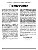 Preview for 80 page of Troy-Bilt TB425CS Operator'S Manual