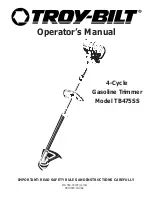 Preview for 1 page of Troy-Bilt TB475SS Operator'S Manual