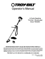 Preview for 1 page of Troy-Bilt TB490BC Operator'S Manual