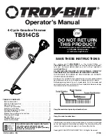 Troy-Bilt TB514CS Operator'S Manual предпросмотр