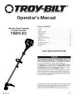 Preview for 1 page of Troy-Bilt TB675 Operator'S Manual