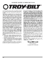 Preview for 32 page of Troy-Bilt TB70FH Operator'S Manual