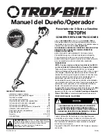 Preview for 33 page of Troy-Bilt TB70FH Operator'S Manual