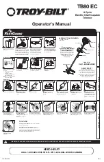 Preview for 1 page of Troy-Bilt TB80 EC Operator'S Manual