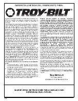 Предварительный просмотр 28 страницы Troy-Bilt TBBT Operator'S Manual