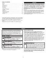 Preview for 2 page of Troy-Bilt TBC304 Operator'S Manual