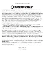 Preview for 40 page of Troy-Bilt TBC304 Operator'S Manual