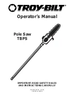 Preview for 1 page of Troy-Bilt TBPS Operator'S Manual