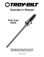 Предварительный просмотр 1 страницы Troy-Bilt TBPS Operator'S Manual